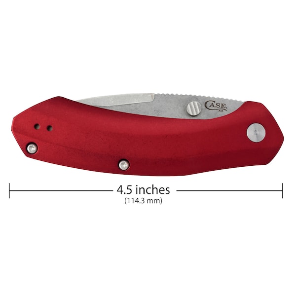 Knife, Case Red Anodized Aluminum Westline S35VN Blade